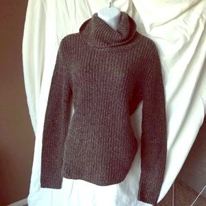 Ralph Lauren shimmery grey cowl neck sweater